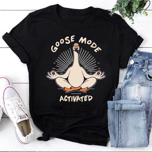 Goose Mode Activated Funny Zen Goose T-Shirt Relaxation Tee