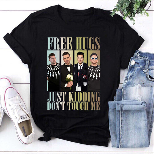 Free Hugs Just Kidding Don't Touch Me T-Shirt - Funny Graphic Tee
