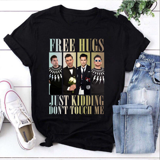 Free Hugs Just Kidding Don't Touch Me T-Shirt - Funny Graphic Tee