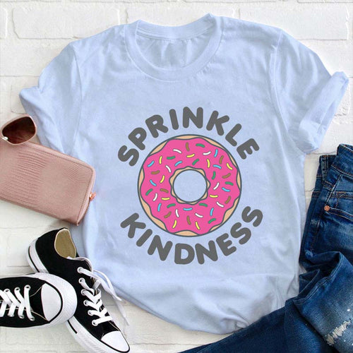 Sprinkle Kindness Donut T-Shirt - Fun Positive Message Tee