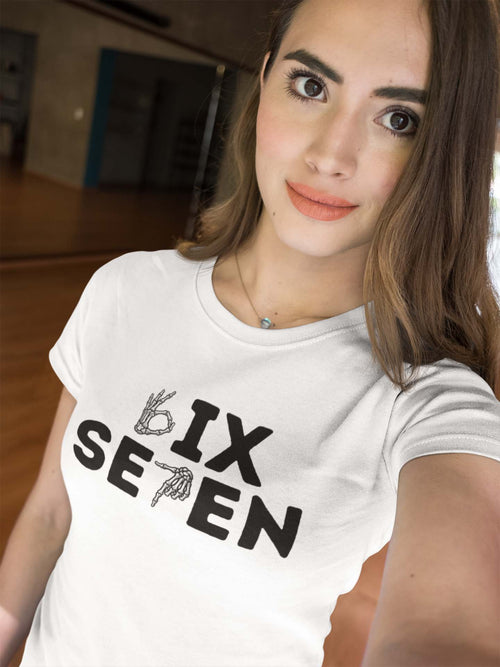 Sixteen Birthday Tee with Skeleton Hand Sign Graphic