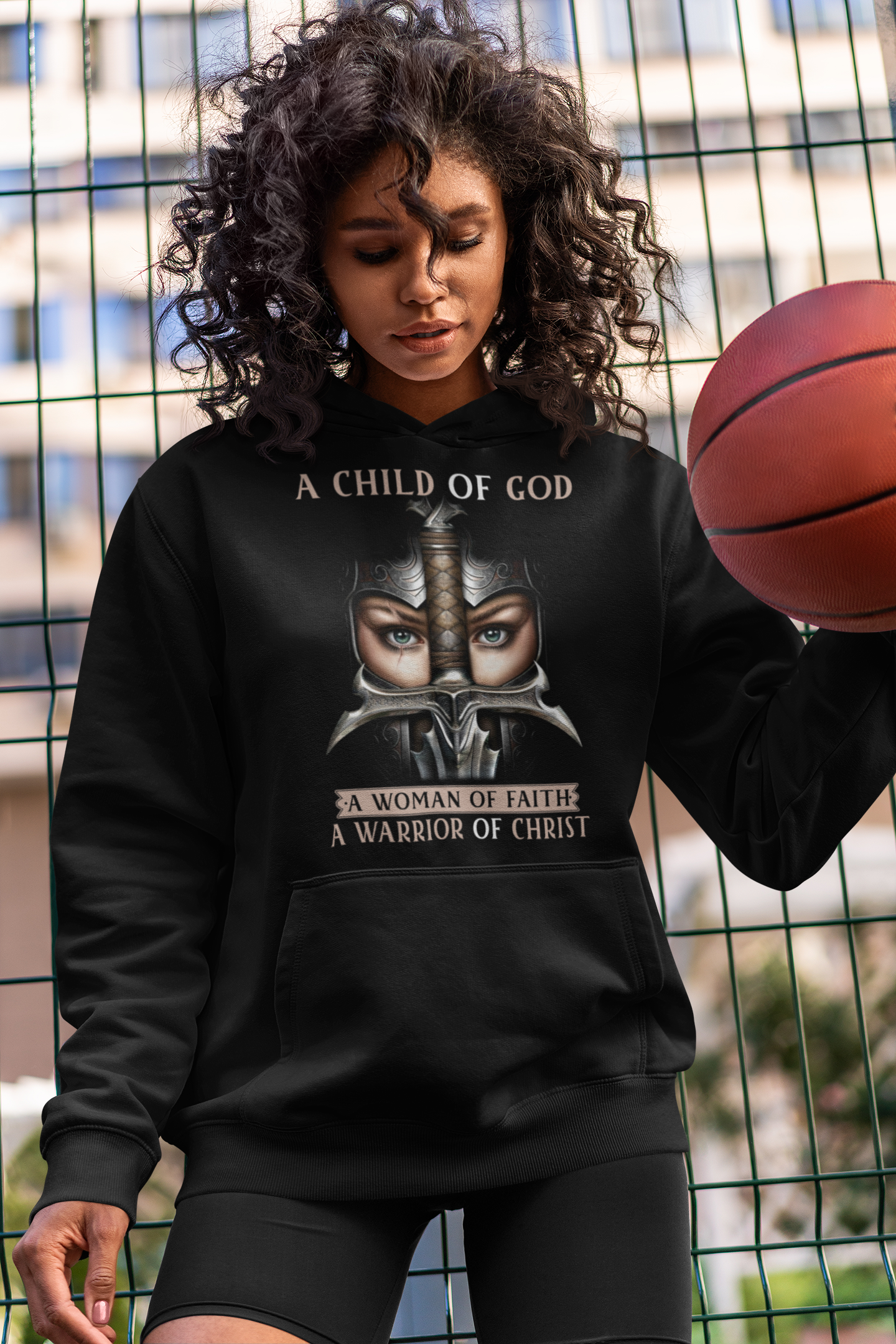 A Child of God Women's Faith Warrior Hoodie - Christian Inspirational Apparel