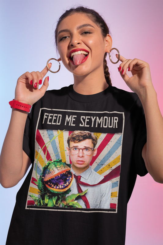 Feed Me Seymour Musical Theater Fan T-Shirt - Funny Plant Puppet Graphic Tee