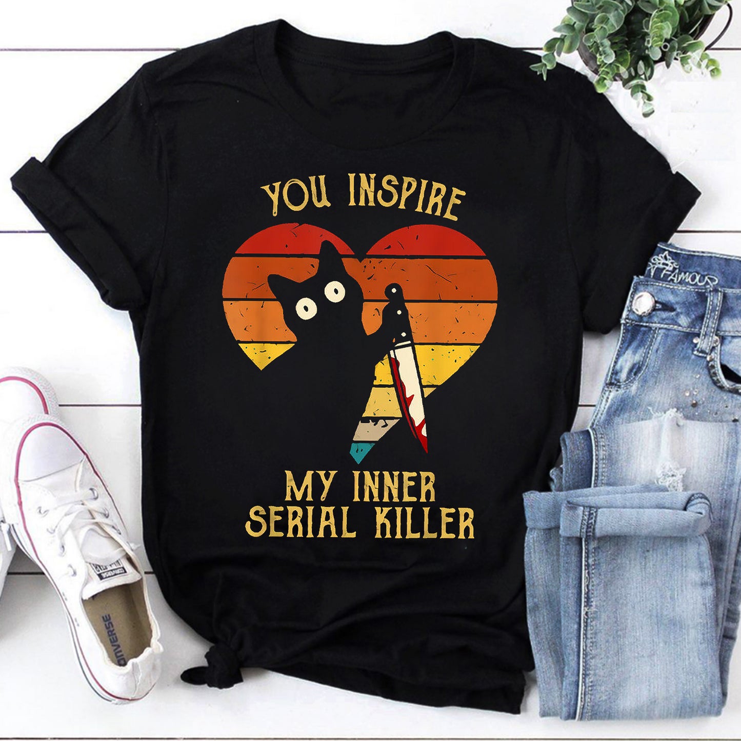 You Inspire My Inner Serial Killer Funny Cat Shirt