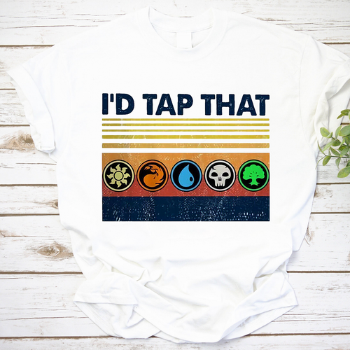 I'd Tap That Magic The Gathering Mana Symbols Vintage T-Shirt