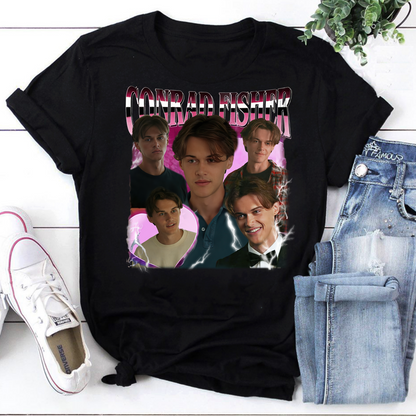 Conrad Fischer Retro Style T-Shirt - Grey & Pink Graphic Tee for Medical & Fan Enthusiasts