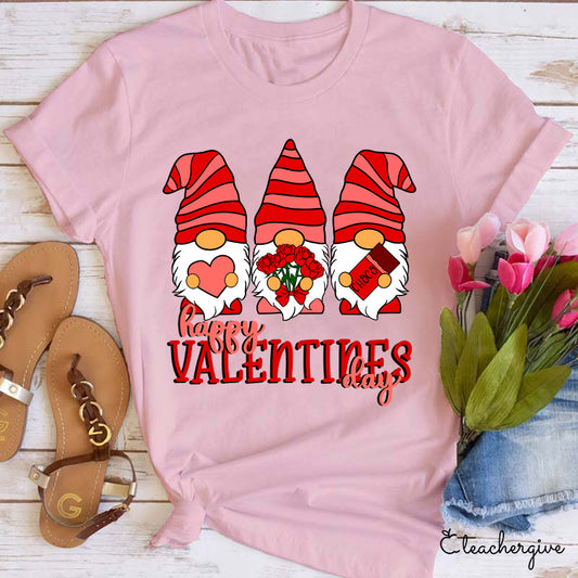 Valentine's Day Gnome Shirt Cute Red Gnome Graphic Tee