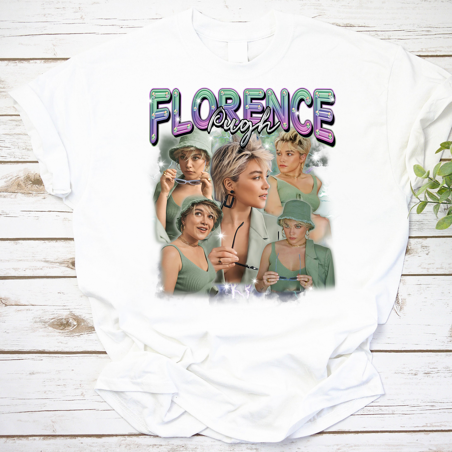 Florence Pugh Collage T-Shirt - Stylish Celebrity Fan Tee