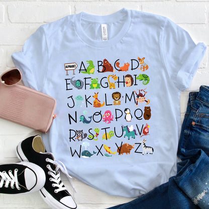 Kids Alphabet Animal Shirt - Cute ABC Animal Tee for Toddlers & Kids