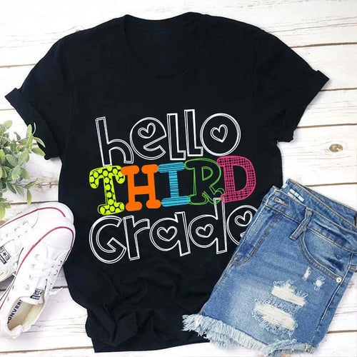 Hello Third Grade Kids Back to School T-Shirt