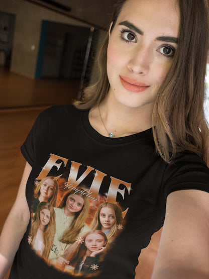 Evie Templeton Vintage Style Graphic Tee - Retro Women Portraits Shirt