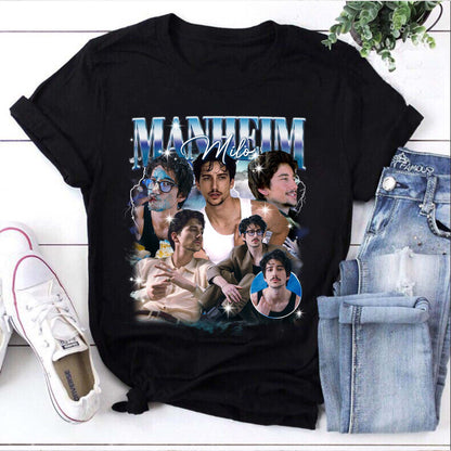 Manheim Milo Vintage Style Graphic Tee - Cool Retro Photo Collage T-Shirt