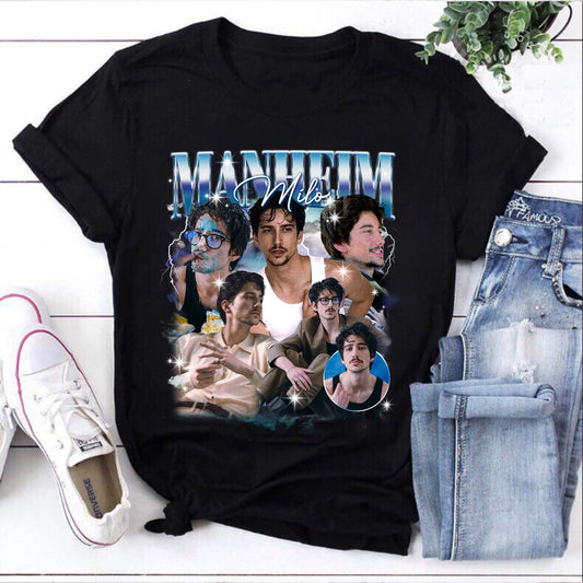 Manheim Milo Vintage Style Graphic Tee - Cool Retro Photo Collage T-Shirt