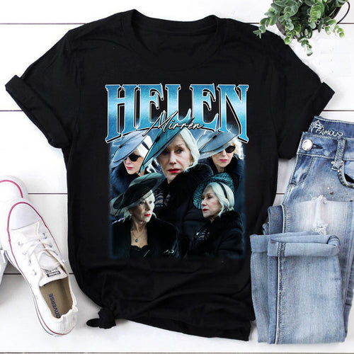 Vintage Helen Mirren Graphic T-Shirt Classic Movie Star Tee
