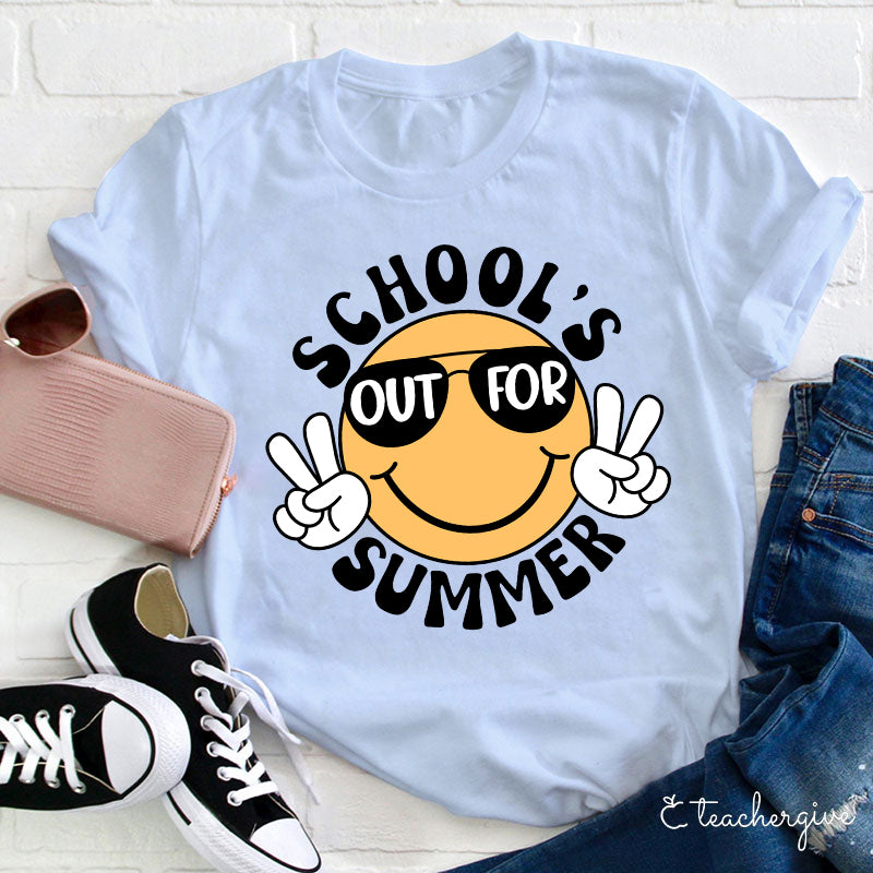 School's Out for Summer Funny Smile Graphic Tee
