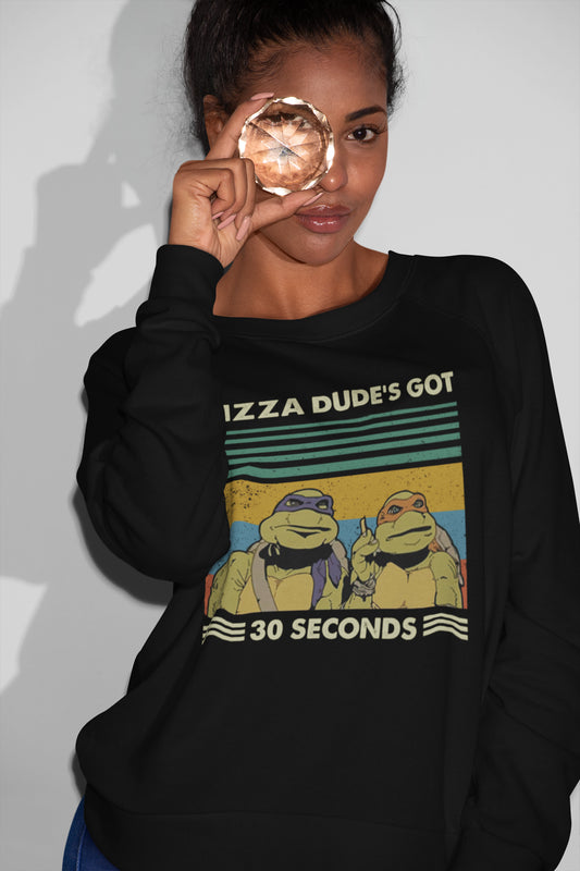 Vintage Ninja Turtles Shirt - Pizza Dude's Got 30 Seconds Retro Tee