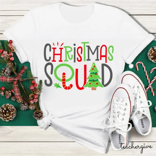 Christmas Squad T-Shirt Holiday Party Tee Festive Xmas Shirt