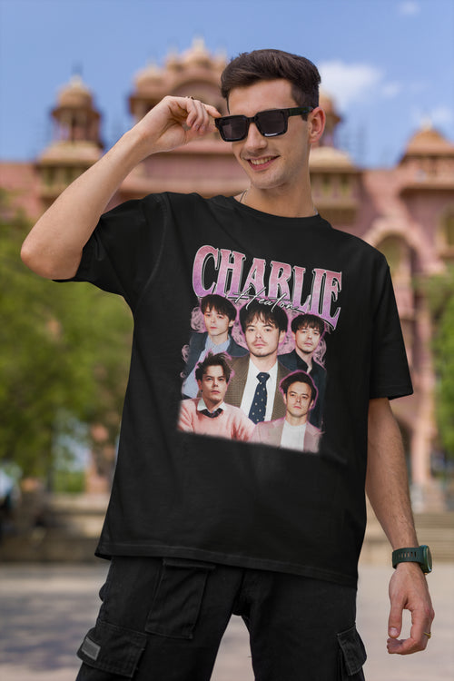 Charlie Heaton Vintage Style Collage Graphic Tee for Fans