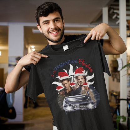 Supernatural Christmas T-Shirt, Festive Winchester Brothers Holiday Tee