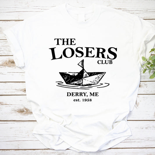 The Losers Club Derry ME Est. 1958 Paper Boat Graphic T-Shirt