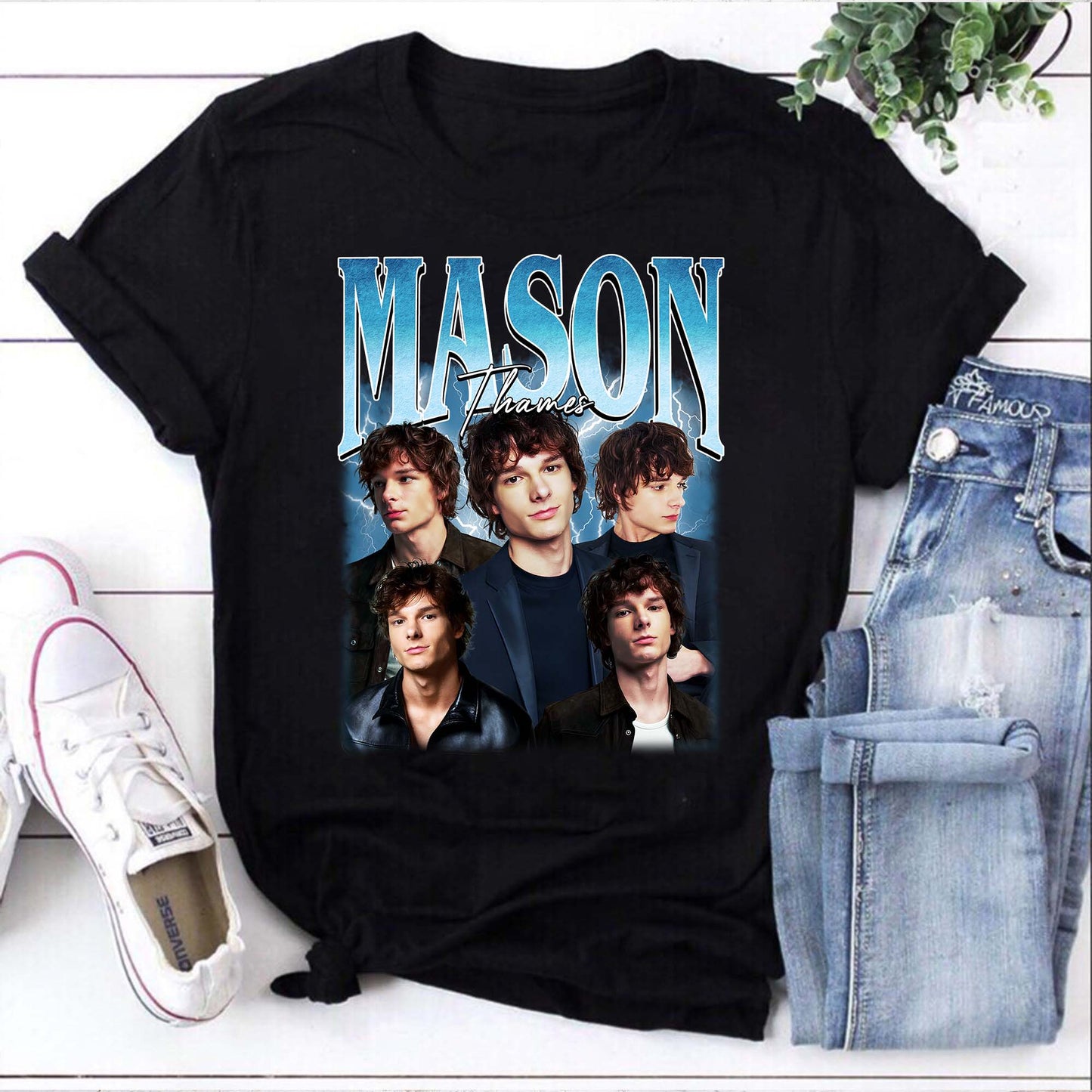 Mason Thames Graphic Tee | Cool Portrait Collage Shirt for Fans