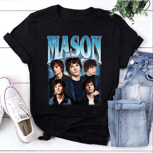 Mason Thames Graphic Tee | Cool Portrait Collage Shirt for Fans