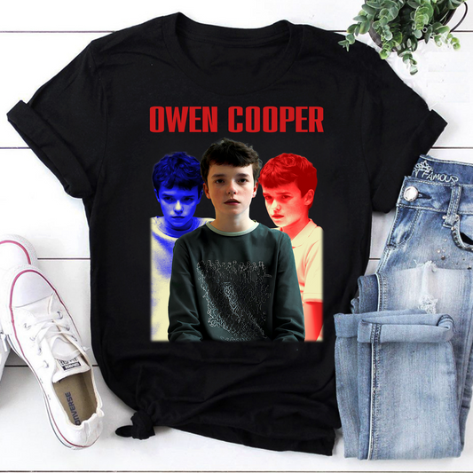 Owen Cooper 3-Image Graphic Tee Stranger Things Fan Shirt