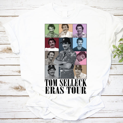 Tom Selleck Eras Tour T-Shirt Vintage Retro Style Tee