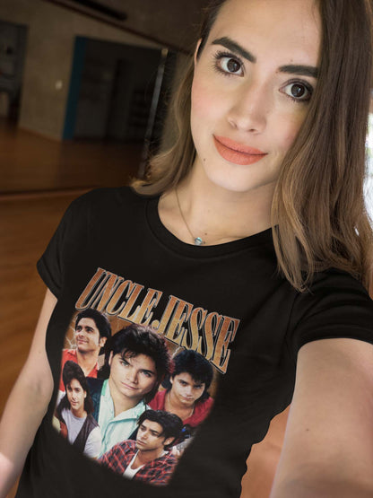 Vintage Uncle Jesse Full Cast Graphic Tee - Full House Fan Shirt