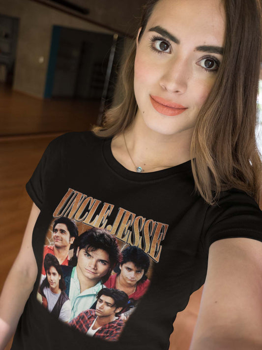 Vintage Uncle Jesse Full Cast Graphic Tee - Full House Fan Shirt