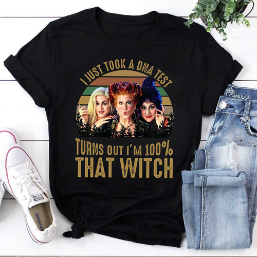 100% That Witch Hocus Pocus Shirt Funny Witch DNA Test T-Shirt