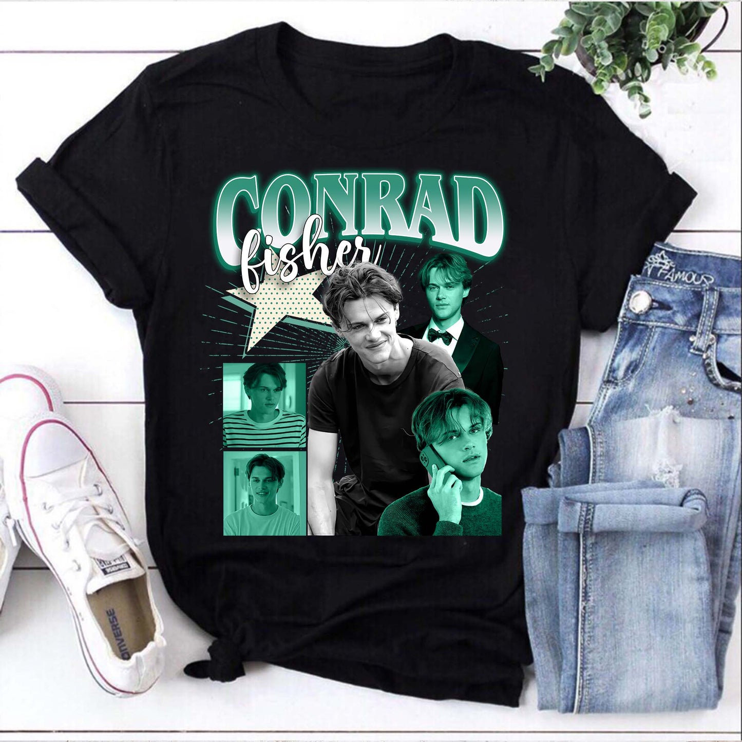 Conrad Fisher Vintage Style Graphic Tee Fan Shirt