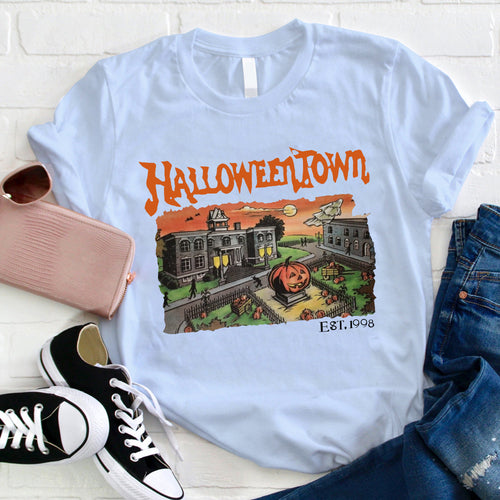 Halloween Town Vintage Pumpkin Halloween T-Shirt EST. 1998