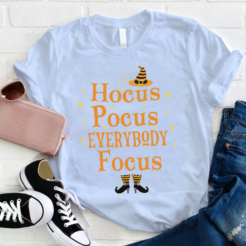 Hocus Pocus Everybody Focus Halloween Witch T-Shirt