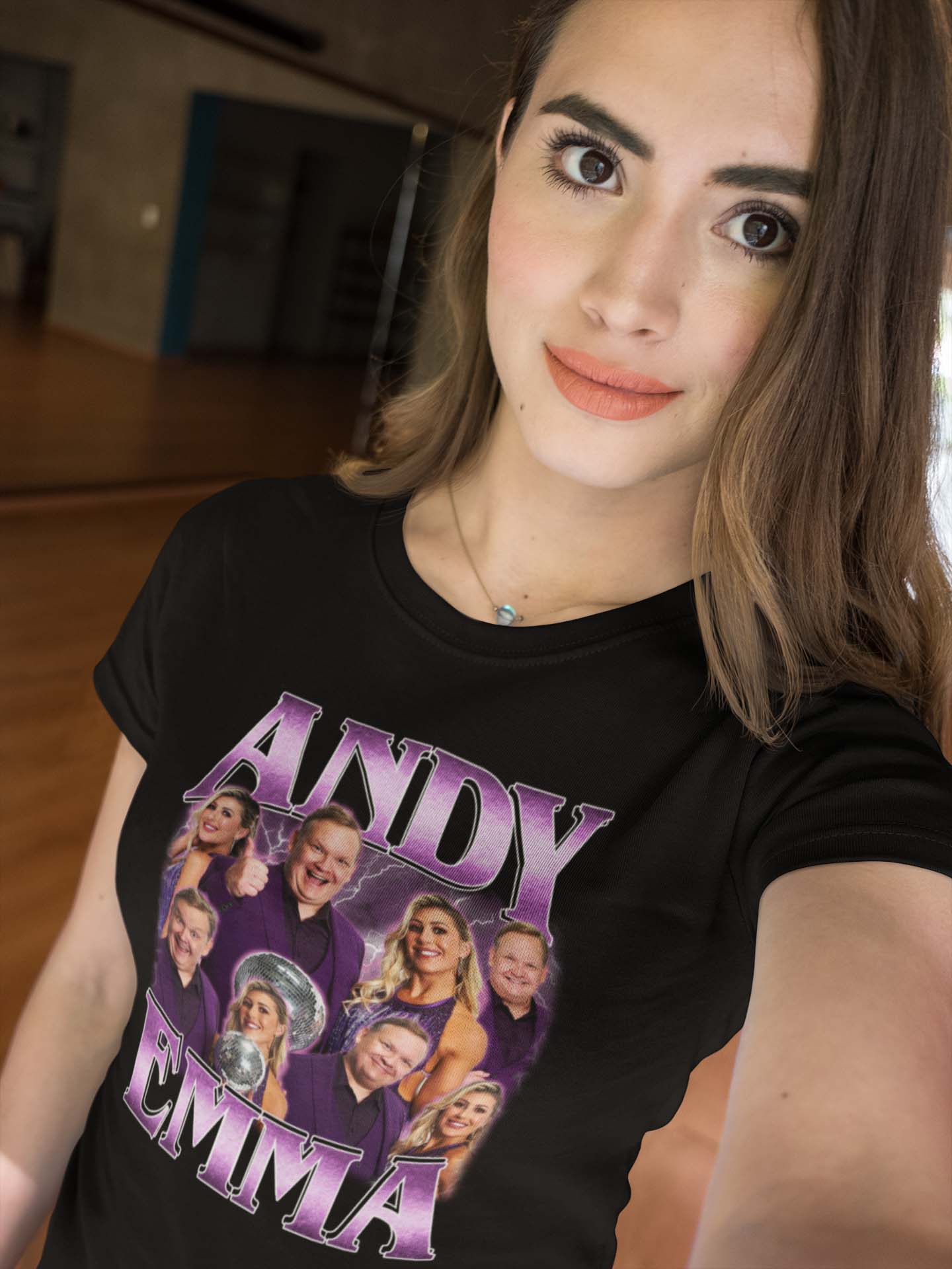Andy & Emma Dancing Champions T-Shirt - Purple Lightning Dance Fan Tee