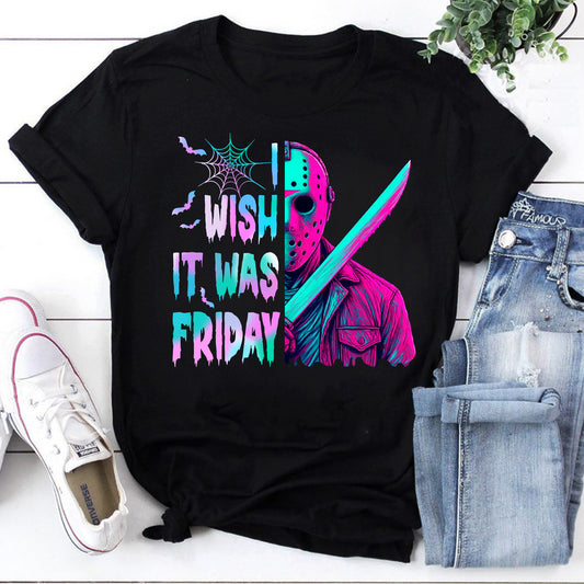 I Wish It Was Friday Jason Voorhees Halloween Horror T-Shirt