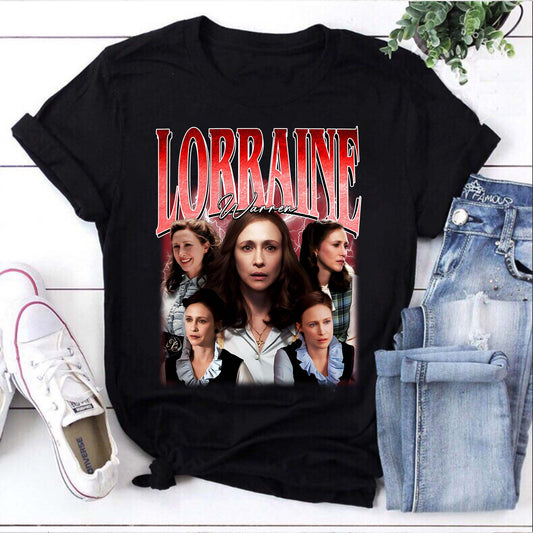 Lorraine Warren Graphic Tee Vintage Style Horror Movie Shirt