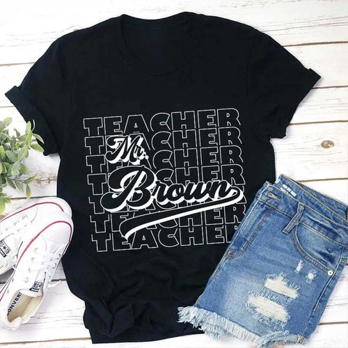 Mr. Brown Teacher T-Shirt - Personalized Educator Shirt