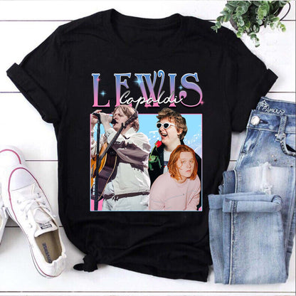 Lewis Capaldi Fan Art T-Shirt - Vintage Style Pop Music Tee
