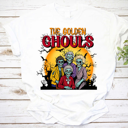 The Golden Ghouls Vintage Skeleton Grandmas Halloween Shirt