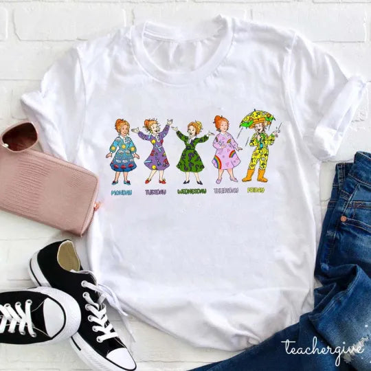 Hocus Pocus Sanderson Sisters T-Shirt - Witchy Days of the Week Tee