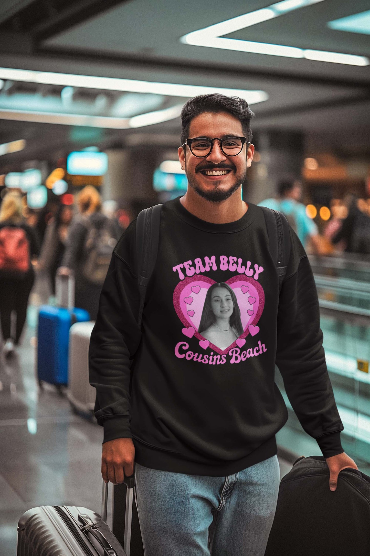 Team Belly Cousins Beach Personalized Photo Sweatshirt