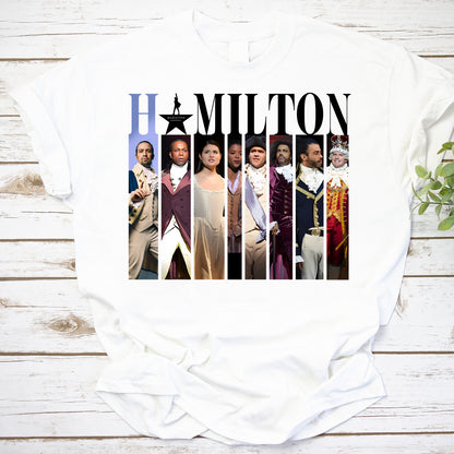 Hamilton Musical Cast Portrait T-Shirt - Broadway Show Fan Tee