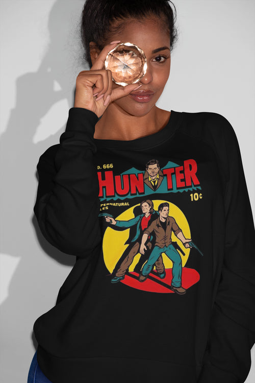 Hunter Supernatural Comic Style Graphic Sweatshirt
