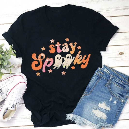 Stay Spooky Halloween Ghost Shirt - Cute Halloween Graphic Tee