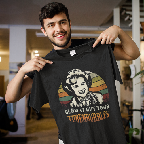 Vintage Style Blow It Out Your Tubenburbles Funny Graphic Tee