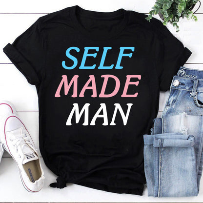 Self Made Man Motivational Graphic Tee - Empowerment Shirt for Men