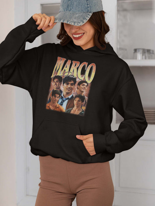 Marco Peña Graphic Hoodie - Stylish TV Show Character Sweatshirt