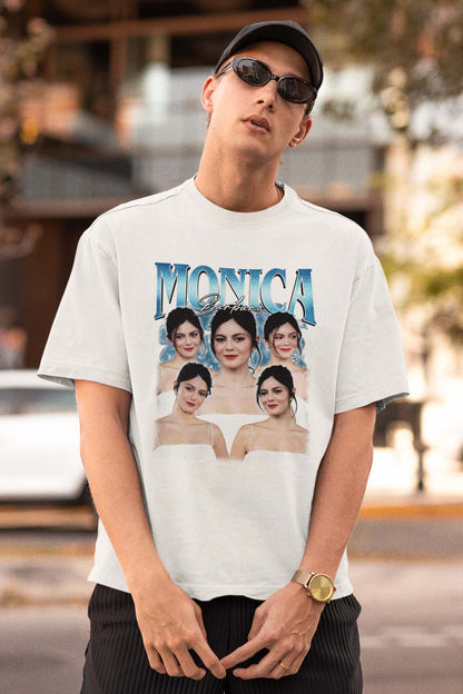 Monica Barbaro Portrait Graphic Tee - Vintage-Inspired Celebrity Fan Shirt