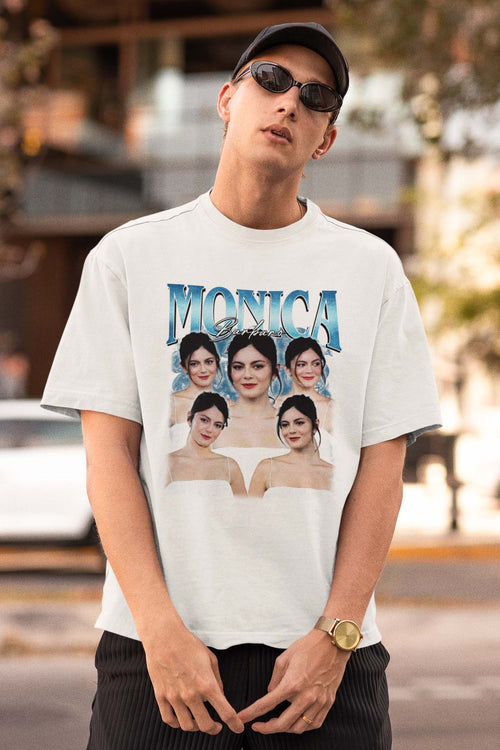 Monica Barbaro Portrait Graphic Tee - Vintage-Inspired Celebrity Fan Shirt